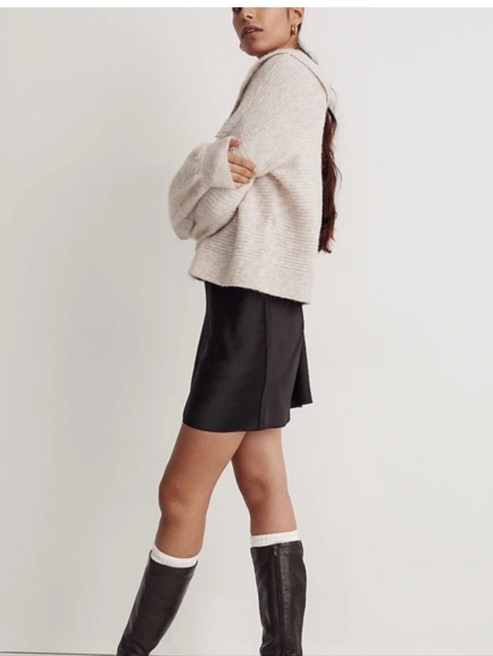 Madewell Angora Mohair Peter Pan Collar Cardigan Size Small - Picture 2 of 15